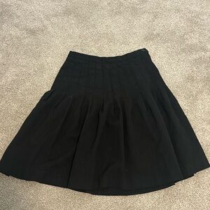Wool pleated skirt